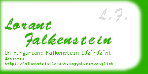 lorant falkenstein business card